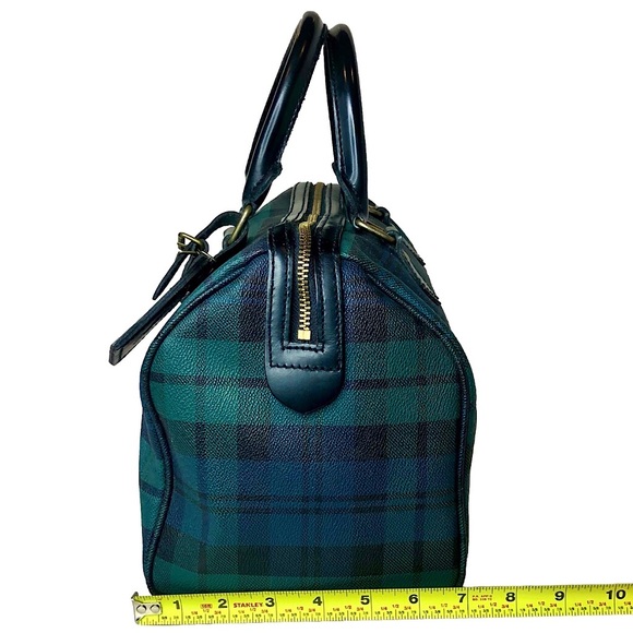 MRALPH LAUREN Black Watch Plaid Boston Weekend Travel Doctors Bag Speedy 30cm - Picture 10 of 17